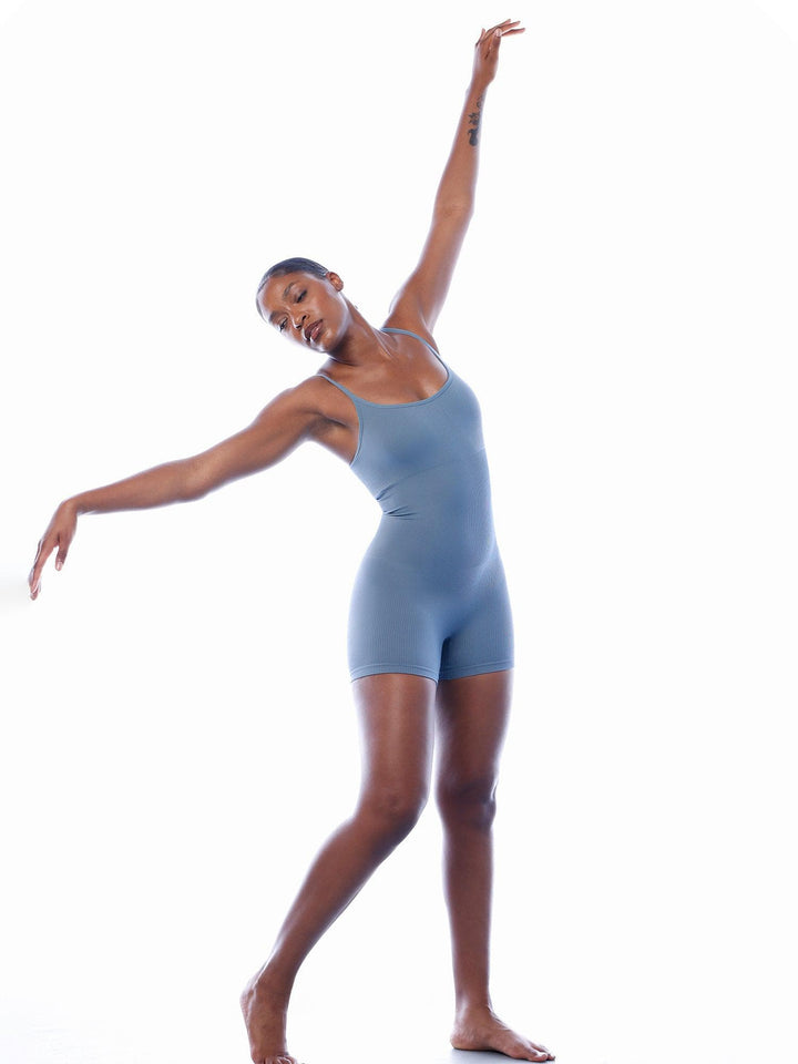 Shapewear Seamless Rib Strappy Romper - Modefluss
