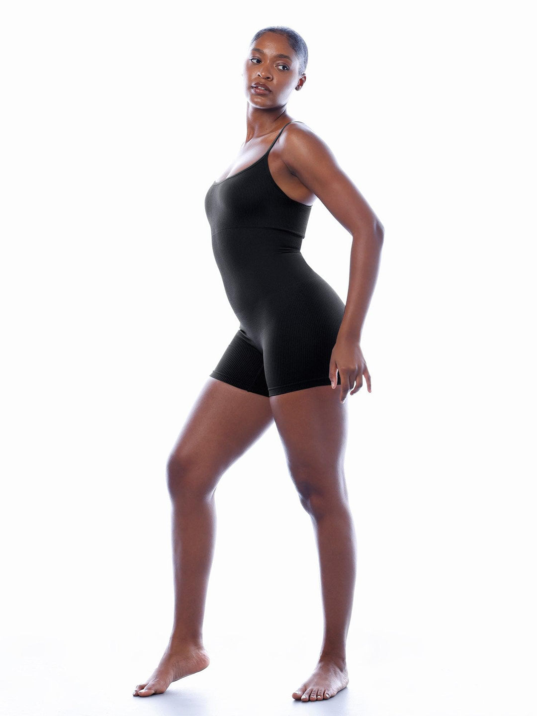 Shapewear Seamless Rib Strappy Romper - Modefluss
