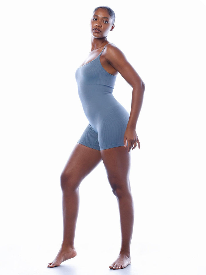 Shapewear Seamless Rib Strappy Romper - Modefluss