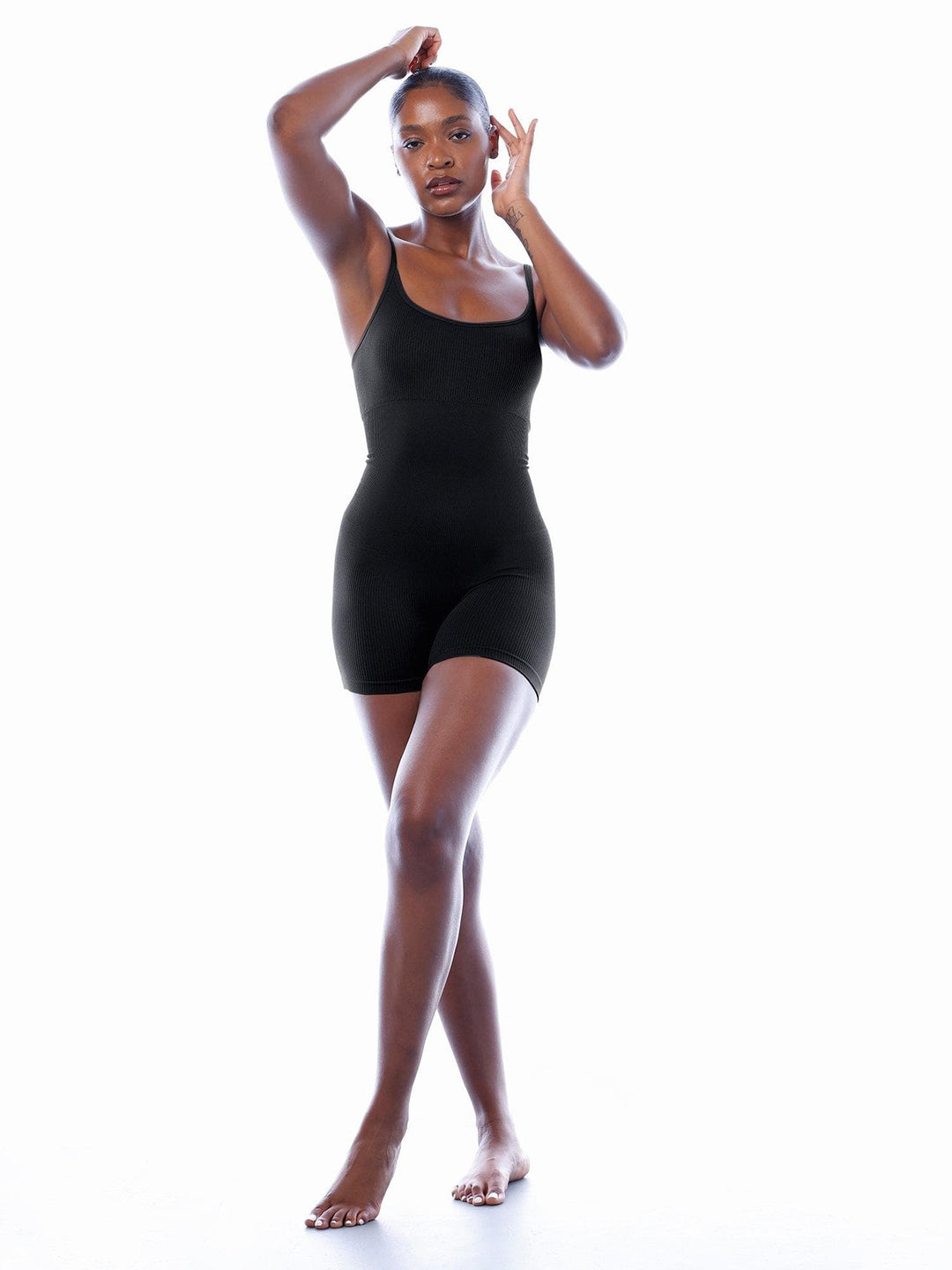 Shapewear Seamless Rib Strappy Romper - Modefluss