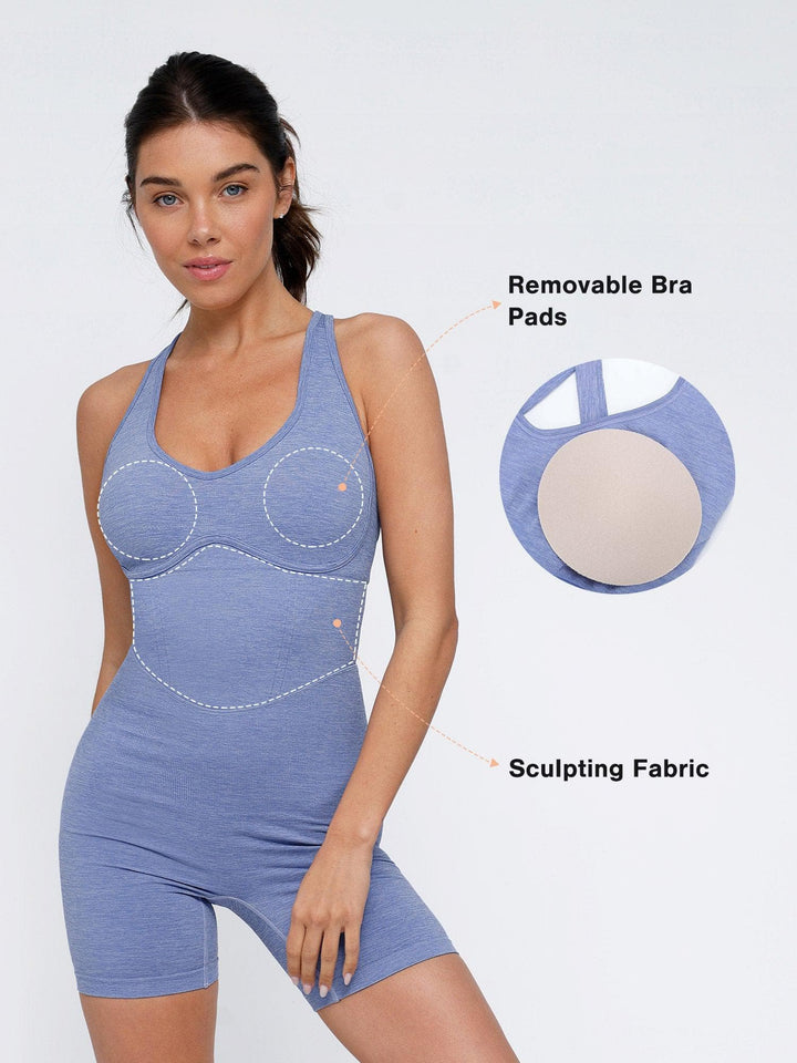 Shapewear Seamless Sport Crossback Romper - Modefluss