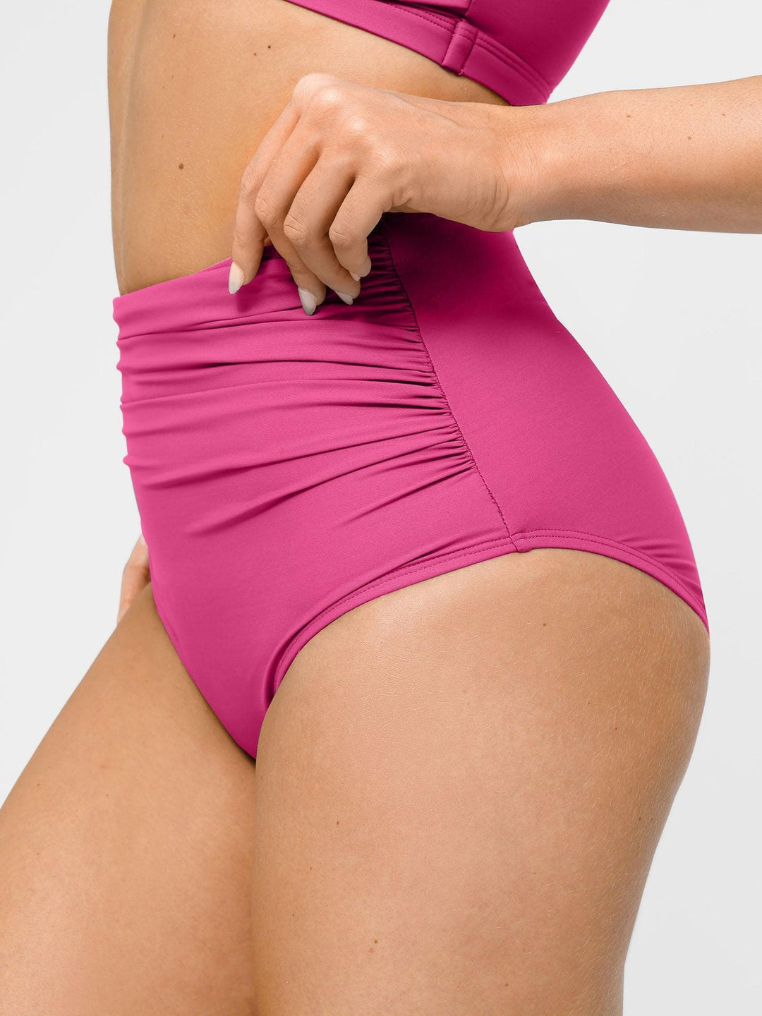 Shapewear Ruched High-Waist Sculpting Bikini Bottom - Modefluss