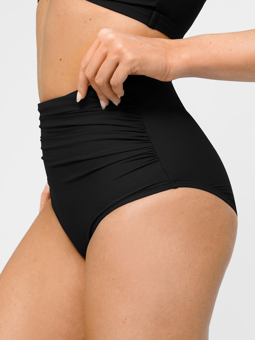 Shapewear Ruched High-Waist Sculpting Bikini Bottom - Modefluss