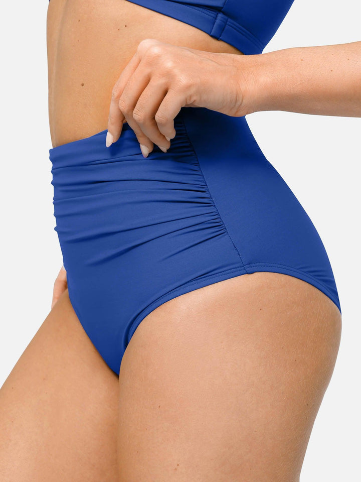 Shapewear Ruched High-Waist Sculpting Bikini Bottom - Modefluss