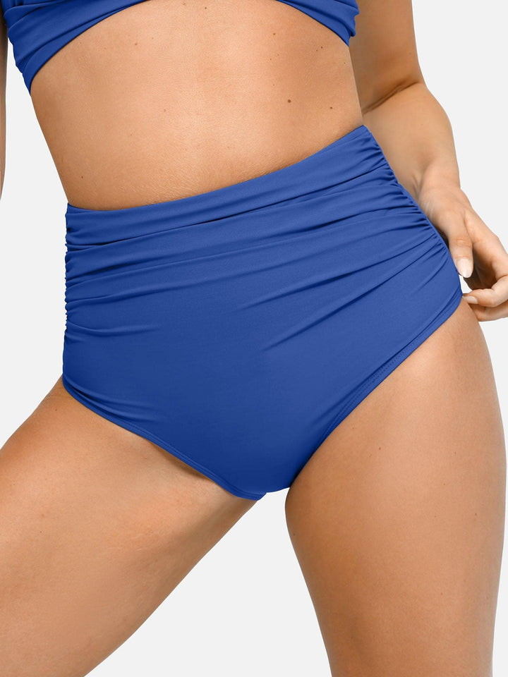 Shapewear Ruched High-Waist Sculpting Bikini Bottom - Modefluss