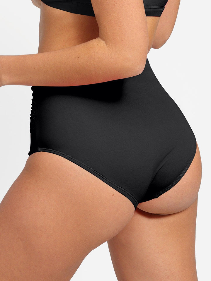 Shapewear Ruched Sculpting Bikini Top and Bottom Set - Modefluss