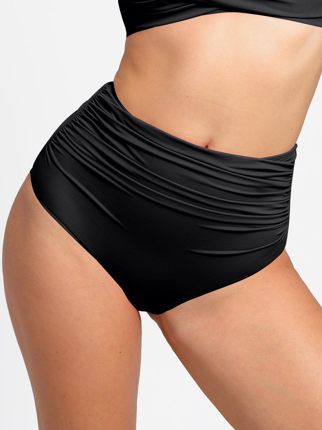 Shapewear Ruched Sculpting Bikini Top and Bottom Set - Modefluss