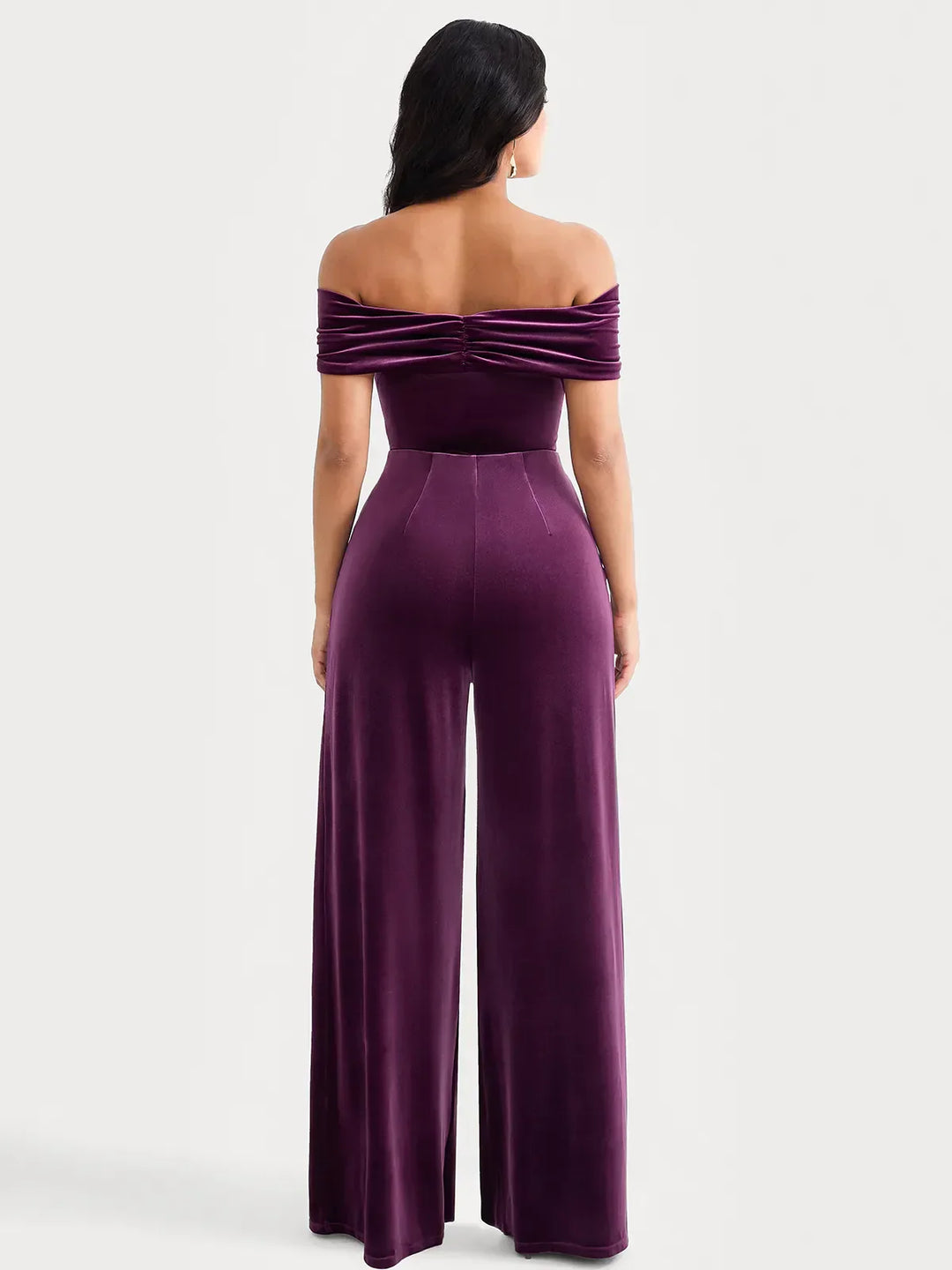 Velvet Wide-Leg Sculpting Trousers - Modefluss
