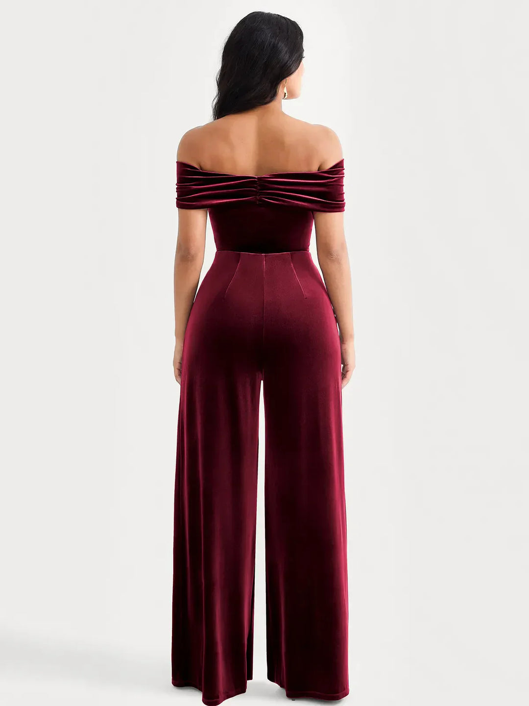 Velvet Wide-Leg Sculpting Trousers - Modefluss