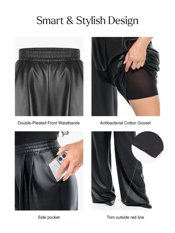 Velvet Wide-Leg Sculpting Trousers - Modefluss