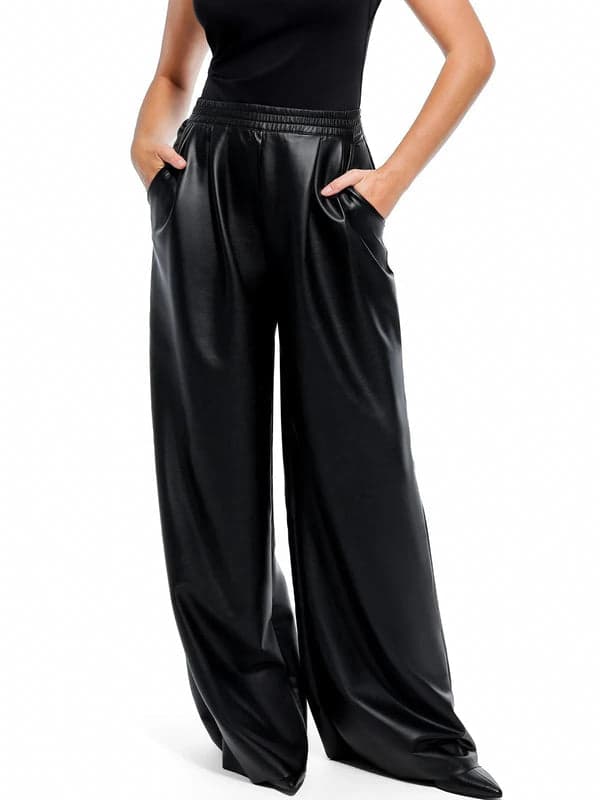 Velvet Wide-Leg Sculpting Trousers - Modefluss