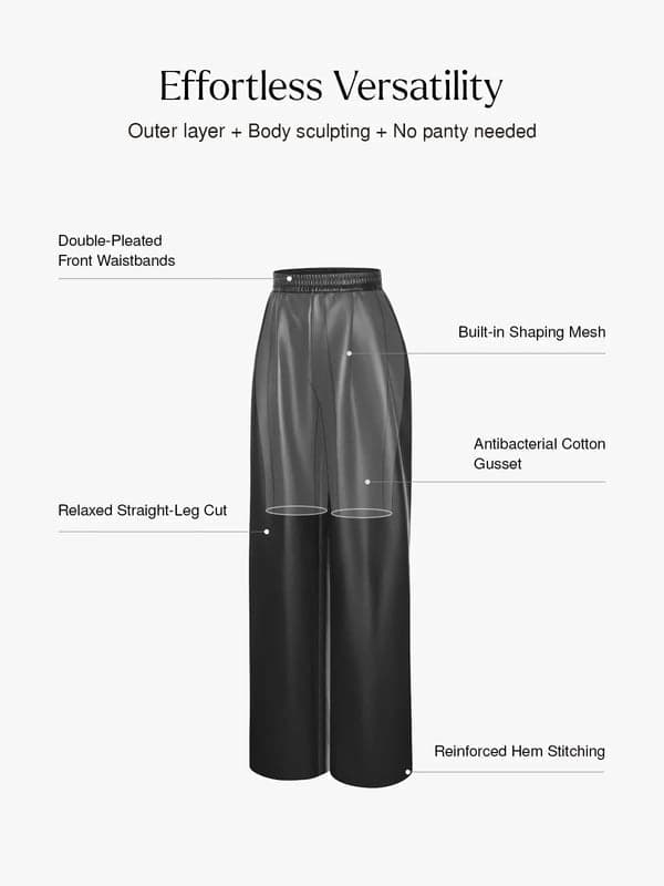 Velvet Wide-Leg Sculpting Trousers - Modefluss