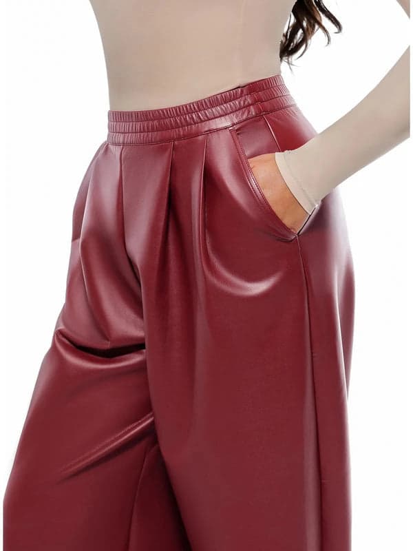 Velvet Wide-Leg Sculpting Trousers - Modefluss
