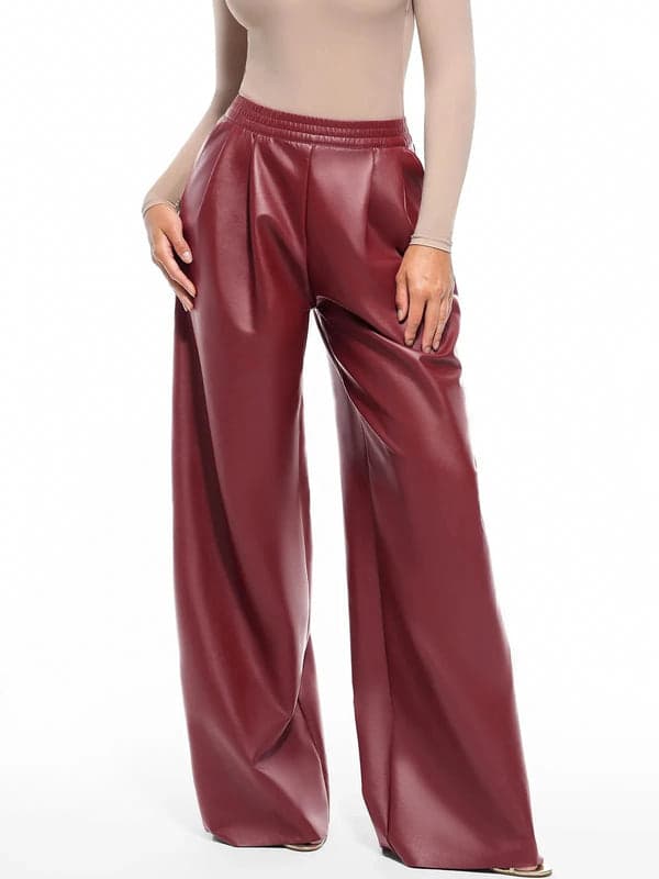 Velvet Wide-Leg Sculpting Trousers - Modefluss