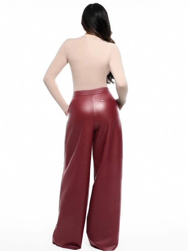 Velvet Wide-Leg Sculpting Trousers - Modefluss