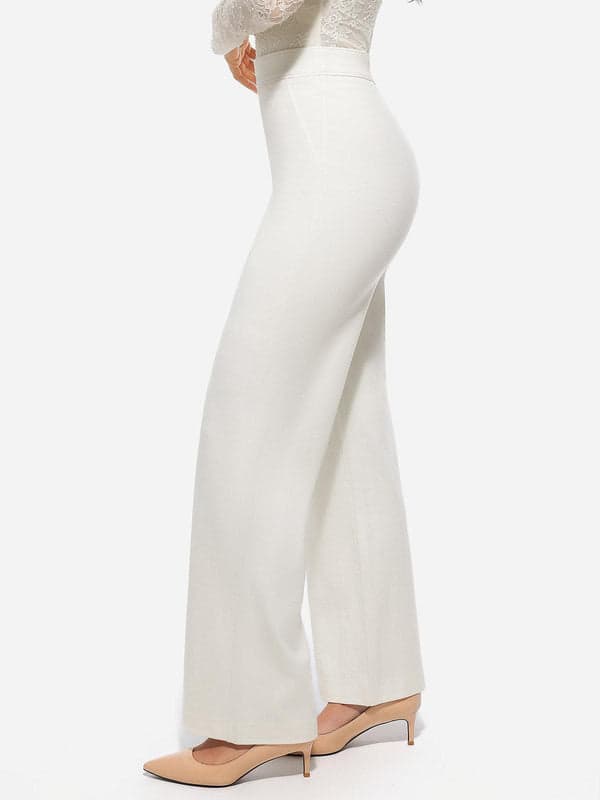 Velvet Wide-Leg Sculpting Trousers - Modefluss