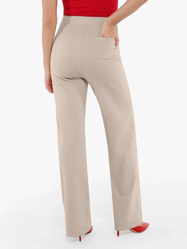 Velvet Wide-Leg Sculpting Trousers - Modefluss