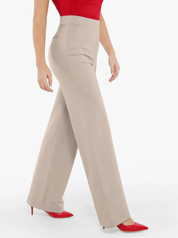 Velvet Wide-Leg Sculpting Trousers - Modefluss