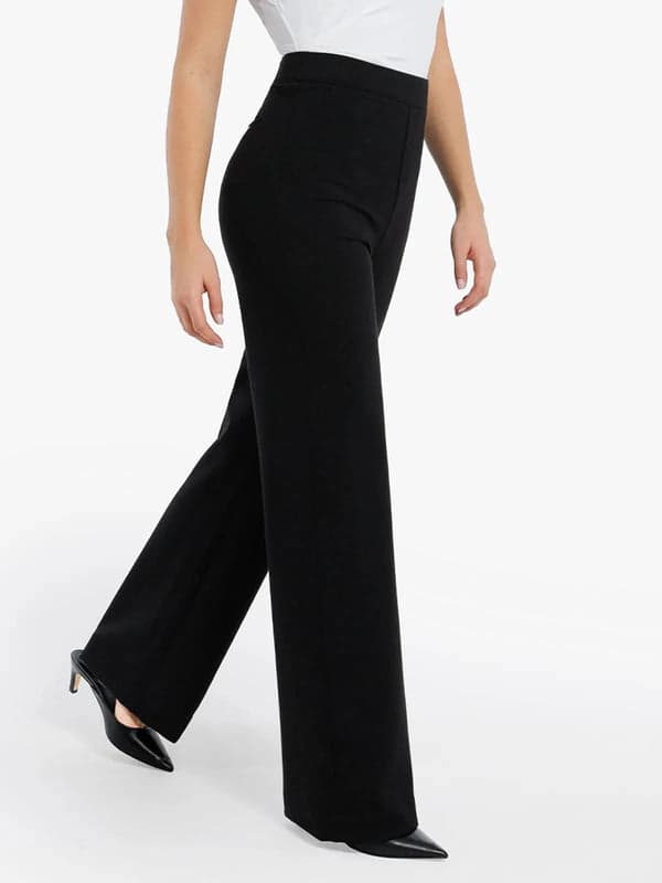 Velvet Wide-Leg Sculpting Trousers - Modefluss