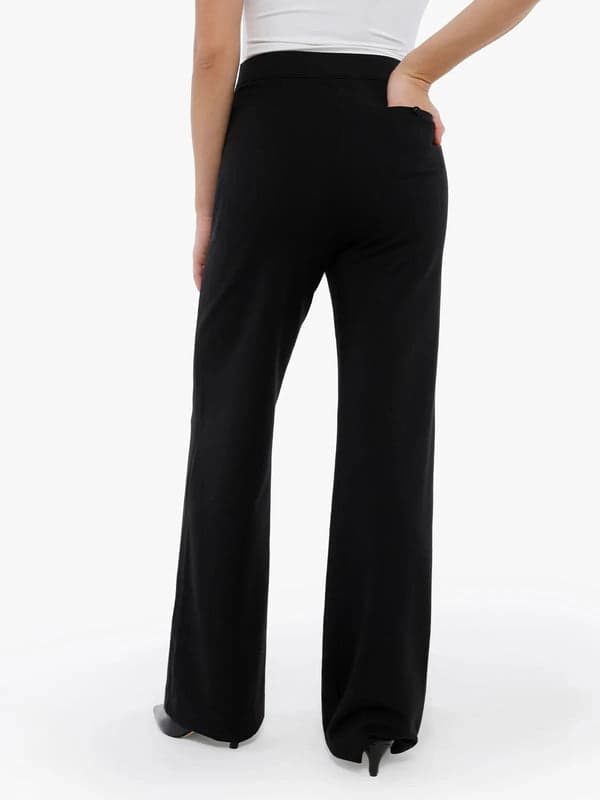 Velvet Wide-Leg Sculpting Trousers - Modefluss