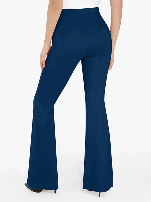 Velvet Wide-Leg Sculpting Trousers - Modefluss