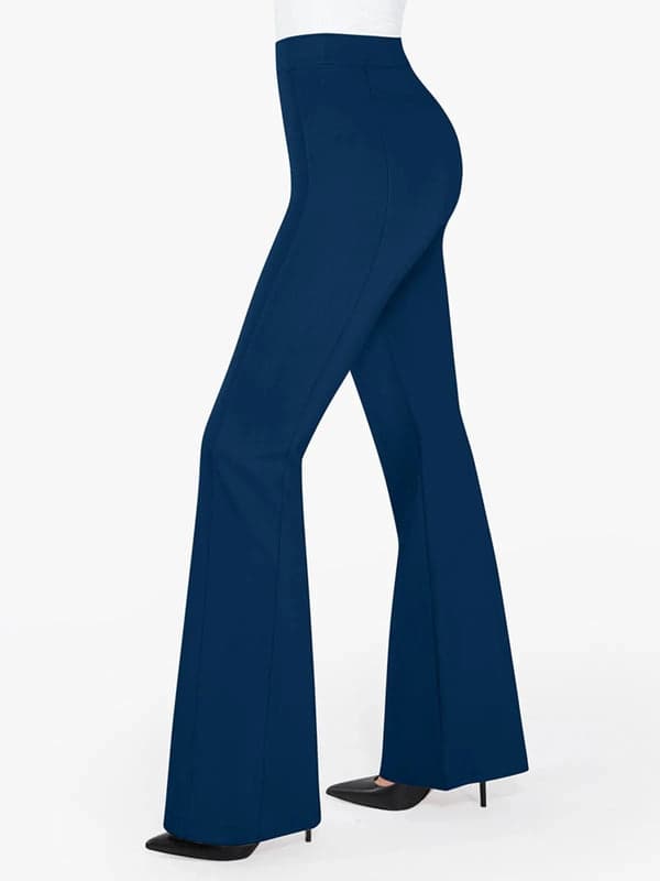 Velvet Wide-Leg Sculpting Trousers - Modefluss