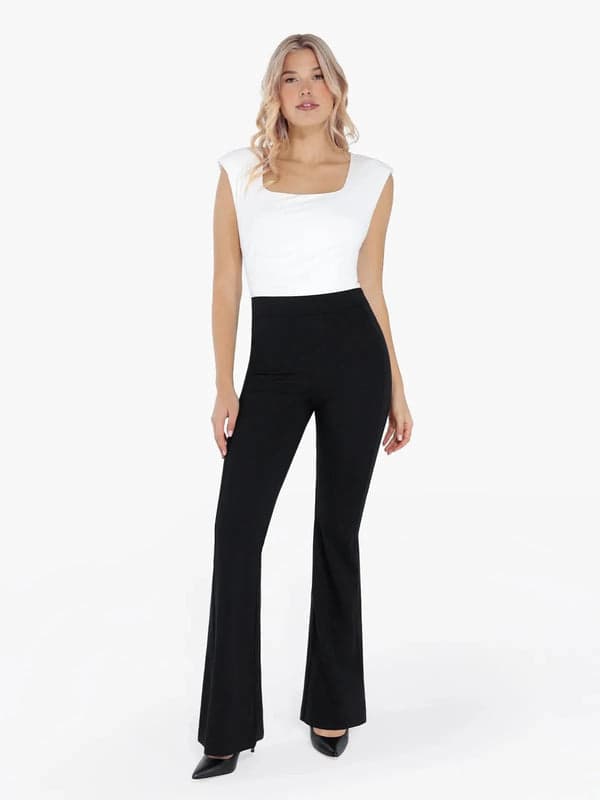 Velvet Wide-Leg Sculpting Trousers - Modefluss