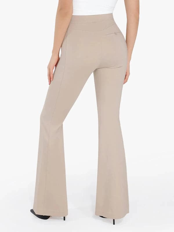 Velvet Wide-Leg Sculpting Trousers - Modefluss