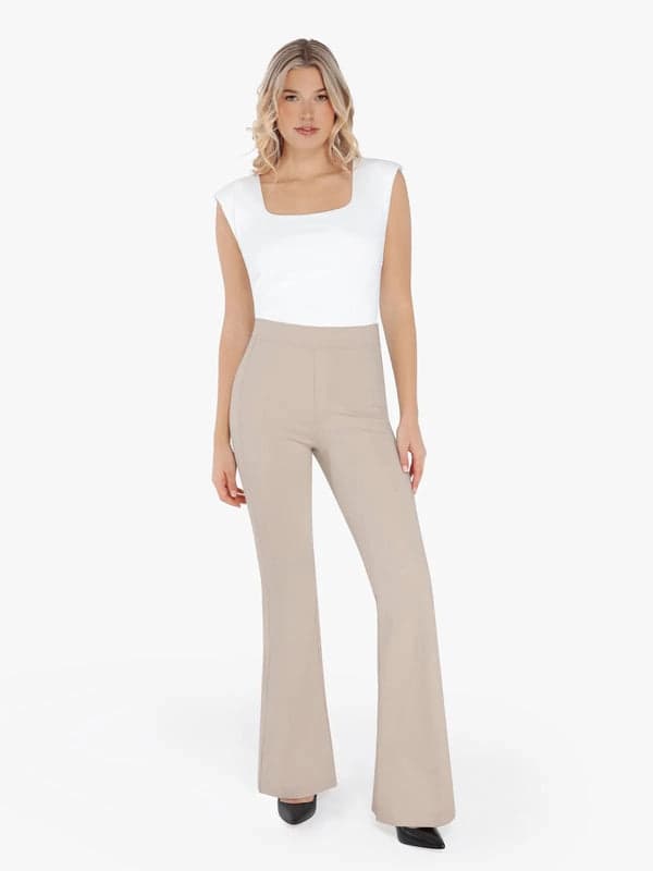 Velvet Wide-Leg Sculpting Trousers - Modefluss