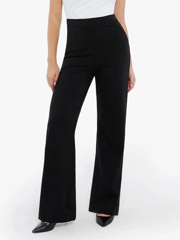 Velvet Wide-Leg Sculpting Trousers - Modefluss