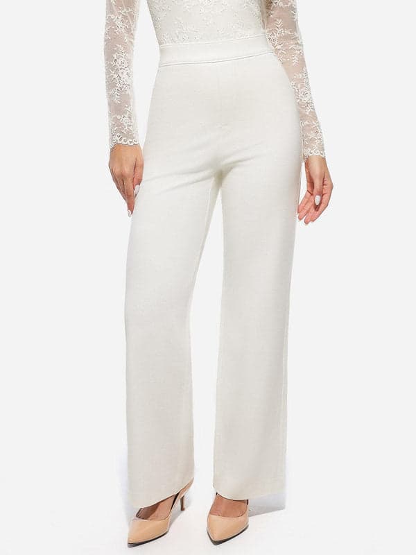 Velvet Wide-Leg Sculpting Trousers - Modefluss