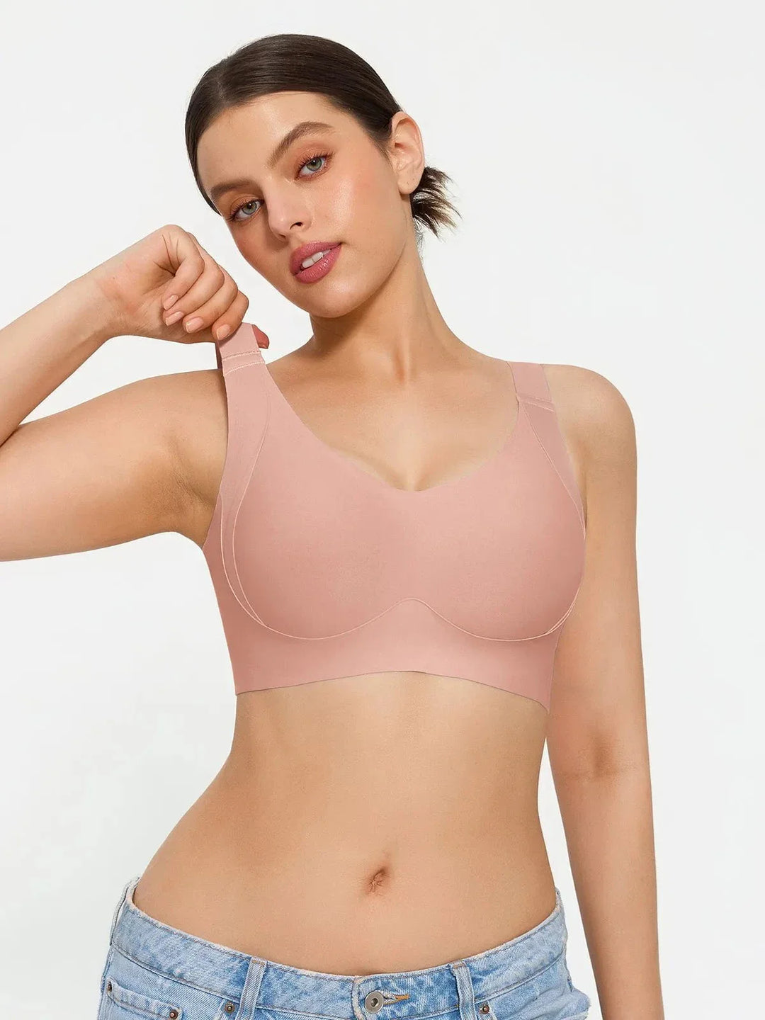Wireless Wide Strap Everyday Supportive Push Up Comfort Bra