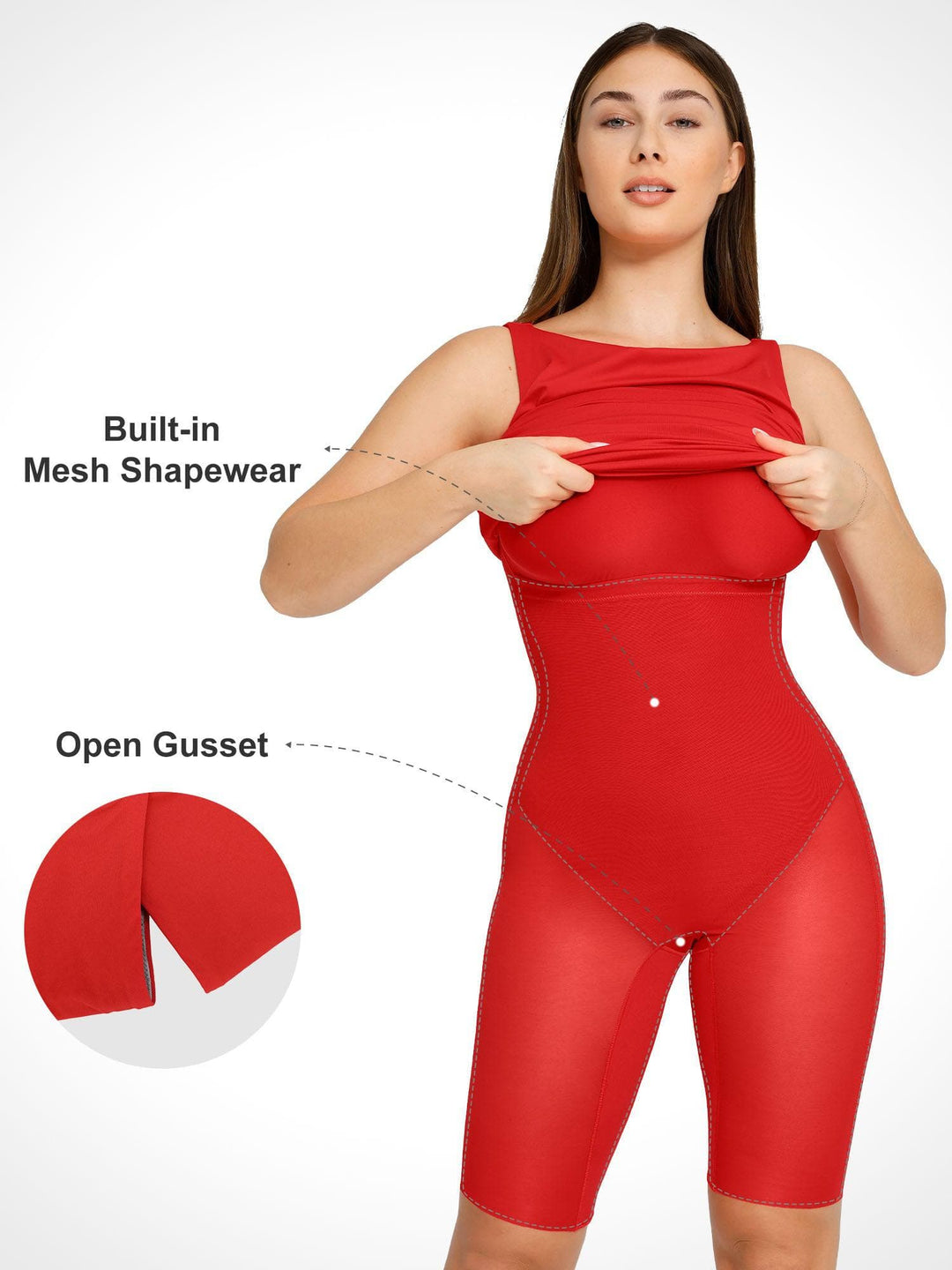 Shapewear Sleeveless Boatneck Sculpting Midi Work Dress - Modefluss