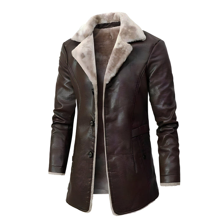 Tom™ - Vintage-Winterjacke aus weichem Kunstleder