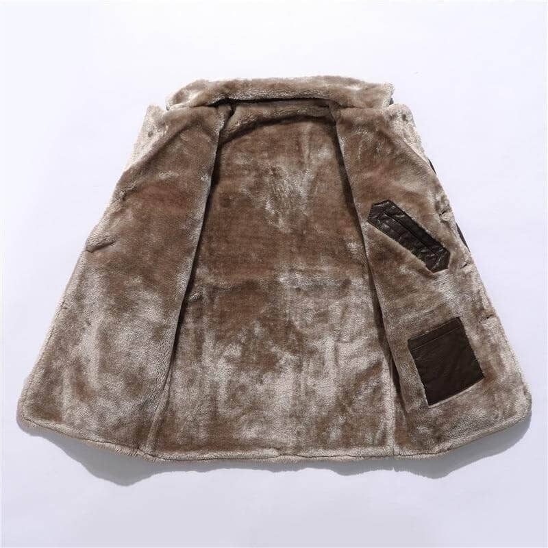 Tom™ - Vintage-Winterjacke aus weichem Kunstleder