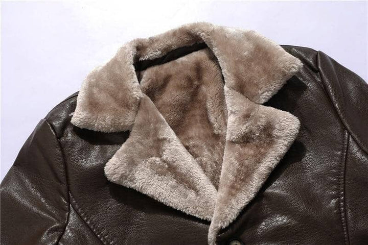 Tom™ - Vintage-Winterjacke aus weichem Kunstleder