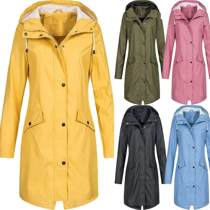 Lena™  - Moderne, Lange, Wasserdichte Jacke