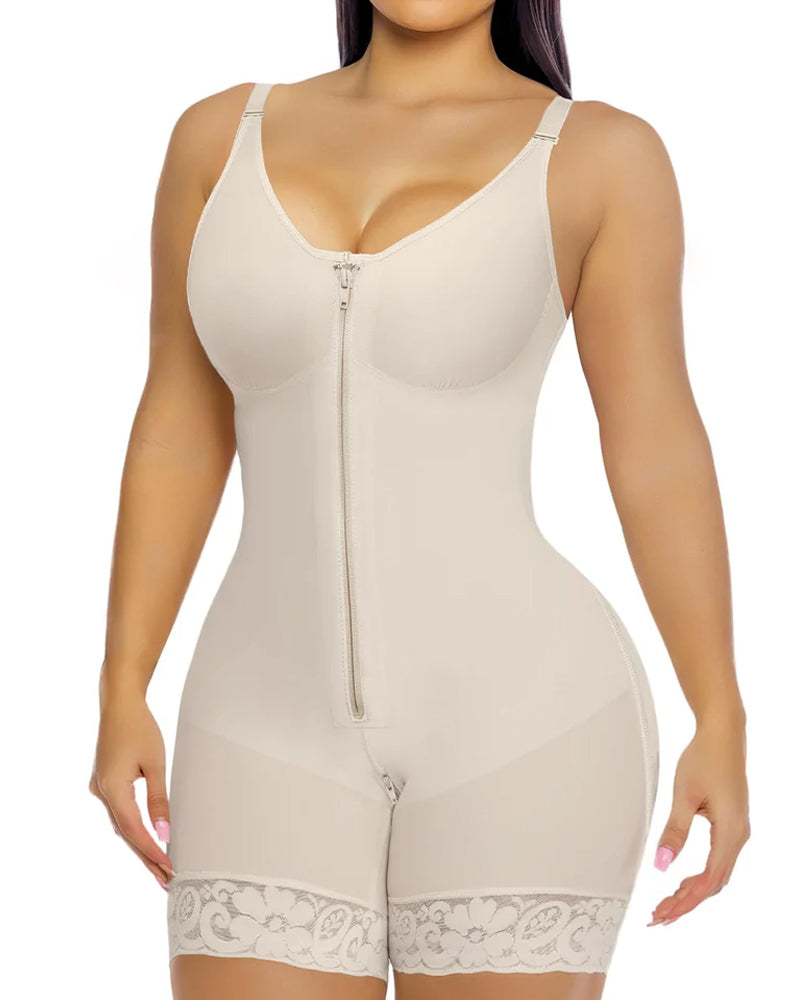Tummy Control Butt Lifter Shaper with Zipper Crotch Fajas Colombianas Shapewear
