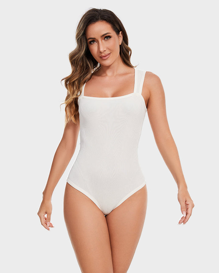 Square Neck Tummy Control Bodysuits For Women