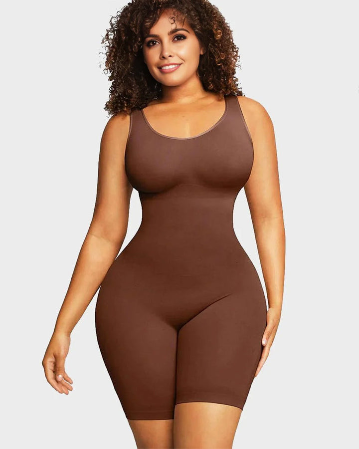 Seamless Sculpting Mid Thigh Bodysuit Shaper