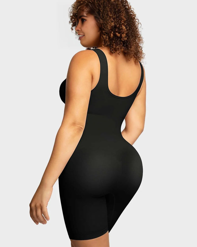 Seamless Sculpting Mid Thigh Bodysuit Shaper