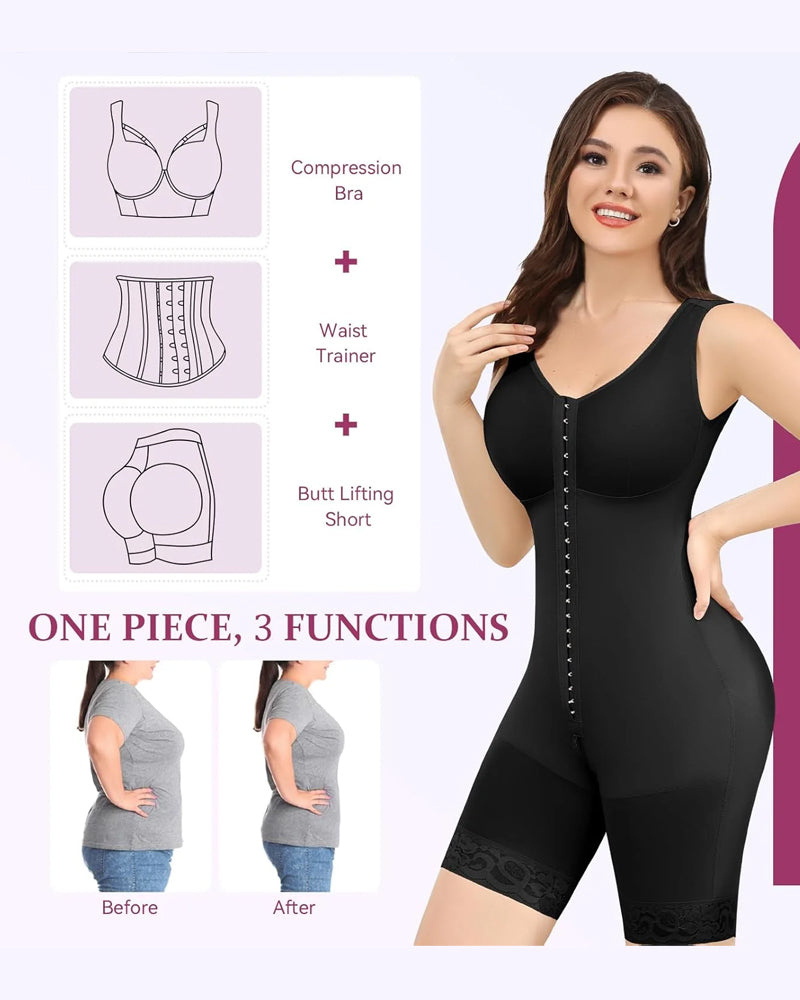Woobilly® Double Compression Tummy Control Shapewear With Bra