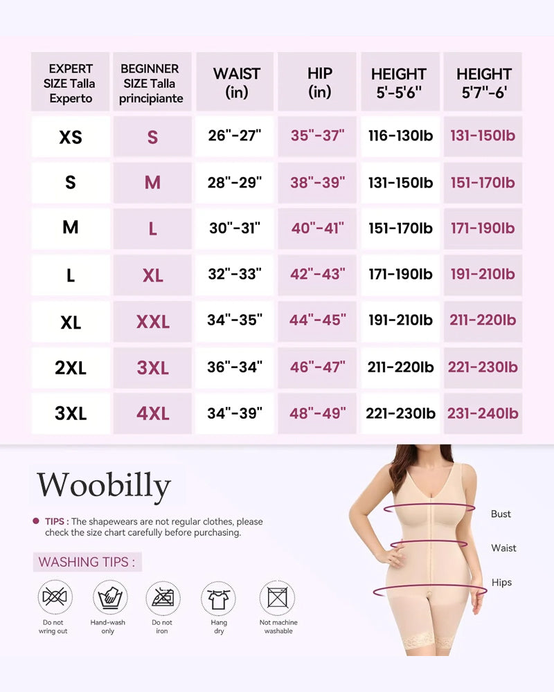 Woobilly® Double Compression Tummy Control Shapewear With Bra