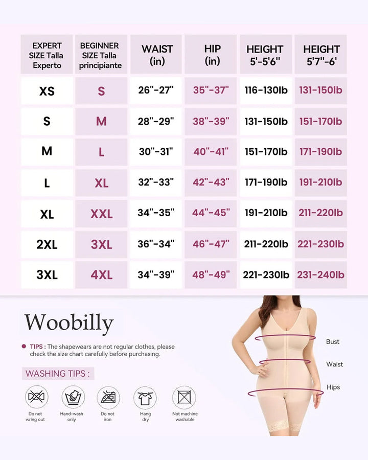 Woobilly® Double Compression Tummy Control Shapewear With Bra