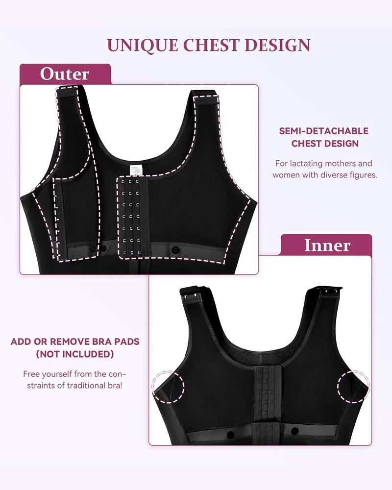 Woobilly® Double Compression Tummy Control Shapewear With Bra
