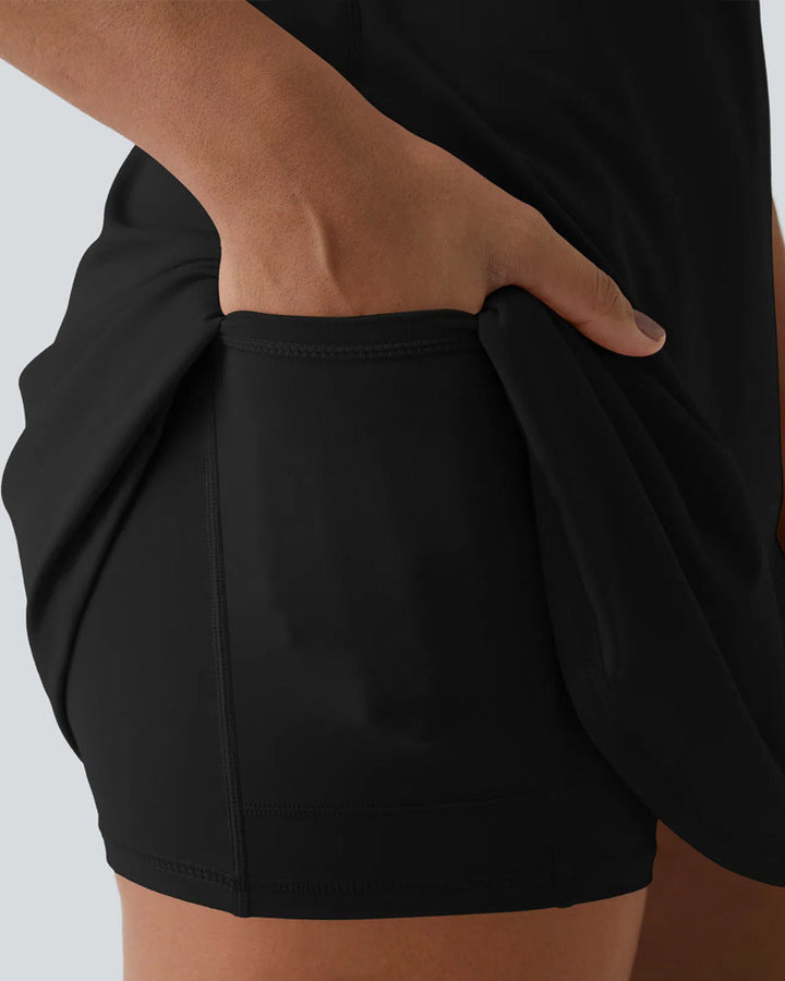Cross-Back Active Spring Dresses for Women - Easy Peezy, Dresses with Pockets