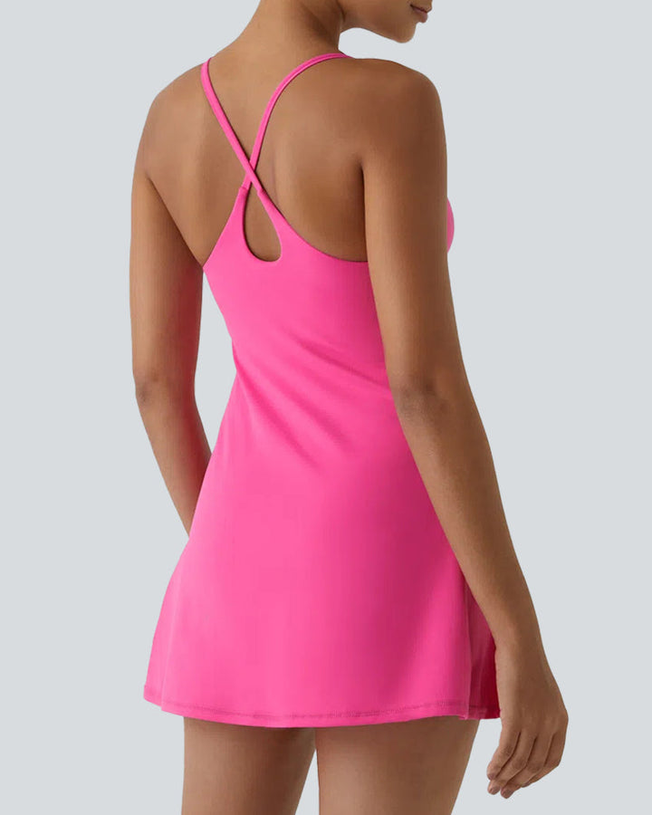 Cross-Back Active Spring Dresses for Women - Easy Peezy, Dresses with Pockets