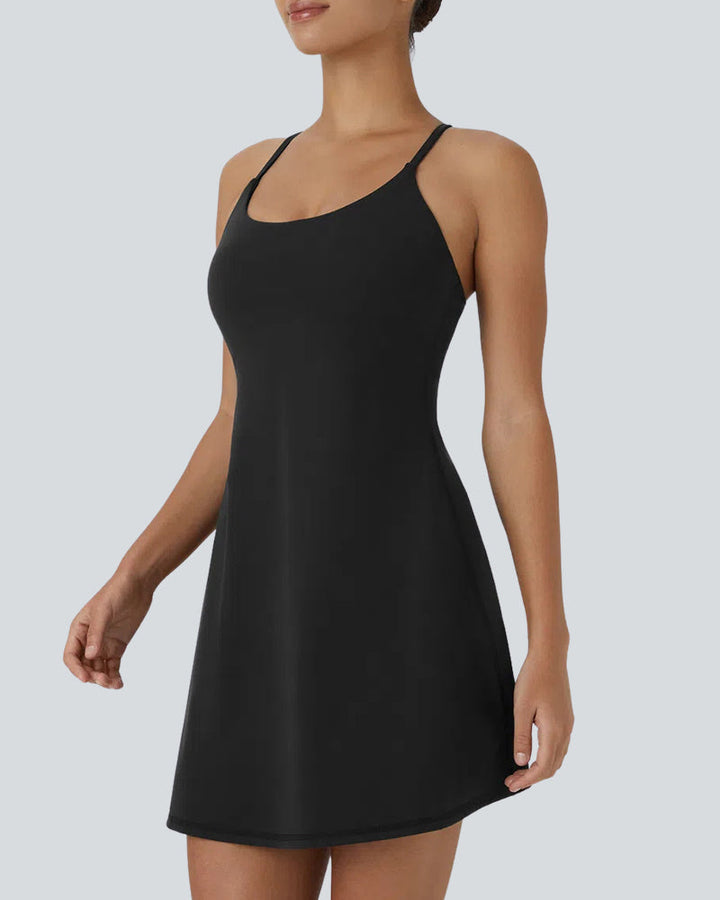 Cross-Back Active Spring Dresses for Women - Easy Peezy, Dresses with Pockets