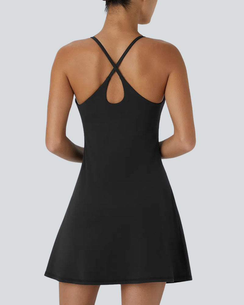 Cross-Back Active Spring Dresses for Women - Easy Peezy, Dresses with Pockets
