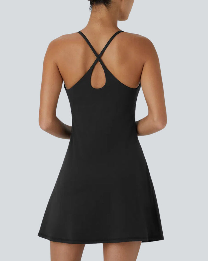 Cross-Back Active Spring Dresses for Women - Easy Peezy, Dresses with Pockets